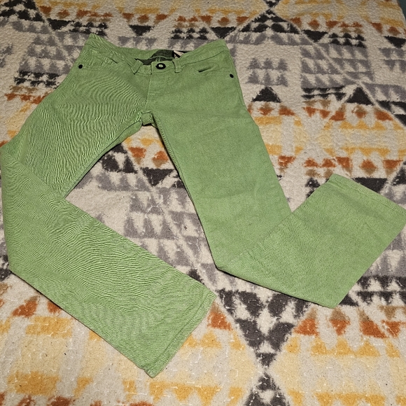 Volcom 2x4 skinny jeans Lime Green 💚 Sz 26 - Picture 3 of 8